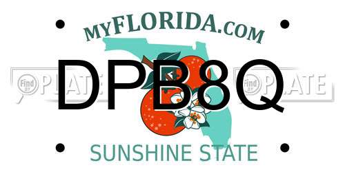 DPB8Q Florida License Plate