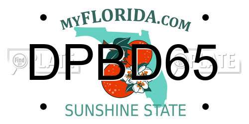 DPBD65 Florida License Plate