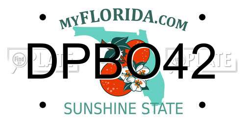 DPBO42 Florida License Plate