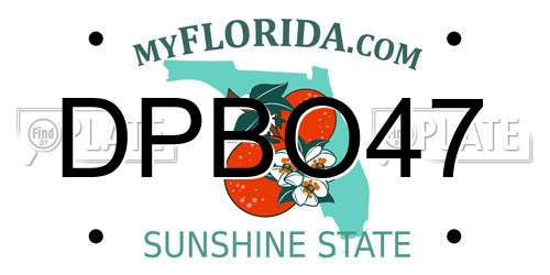 DPBO47 Florida License Plate