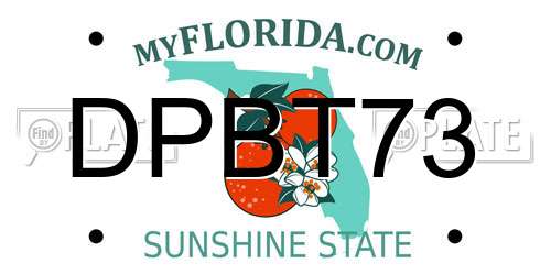 DPBT73 Florida License Plate