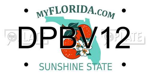 DPBV12 Florida License Plate