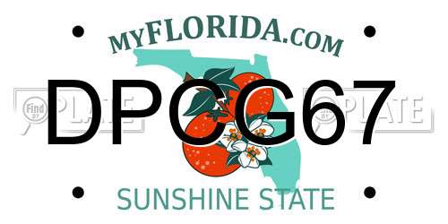 DPCG67 Florida License Plate