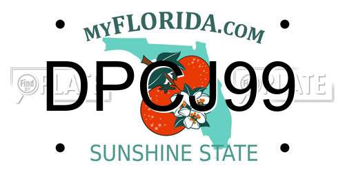 DPCJ99 Florida License Plate