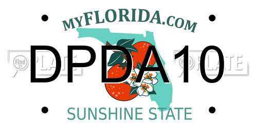 DPDA10 Florida License Plate