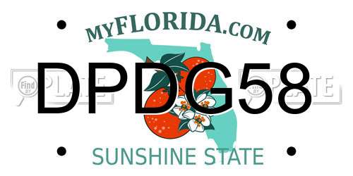 DPDG58 Florida License Plate