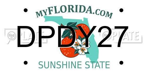 DPDY27 Florida License Plate