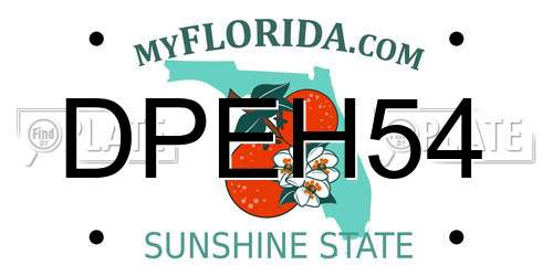 DPEH54 Florida License Plate