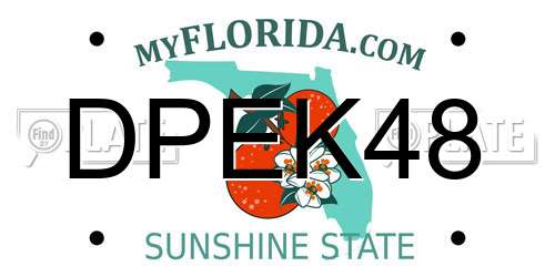 DPEK48 Florida License Plate