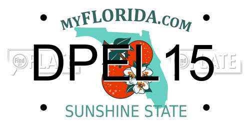 DPEL15 Florida License Plate