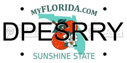 DPESRRY Florida License Plate