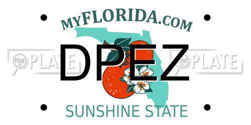 DPEZ Florida License Plate