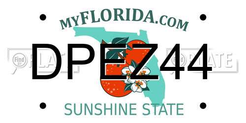 DPEZ44 Florida License Plate