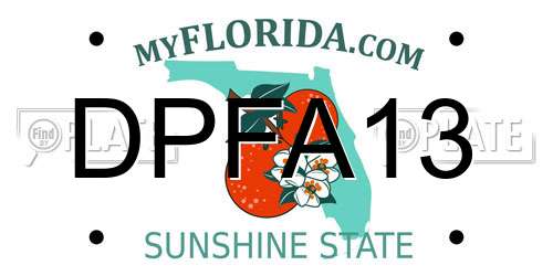 DPFA13 Florida License Plate