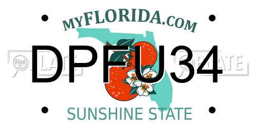 DPFU34 Florida License Plate