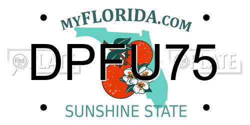DPFU75 Florida License Plate