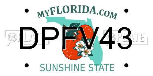 DPFV43 Florida License Plate
