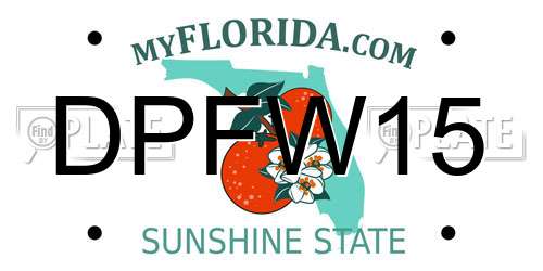 DPFW15 Florida License Plate