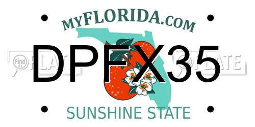 DPFX35 Florida License Plate