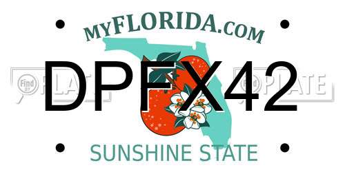 DPFX42 Florida License Plate