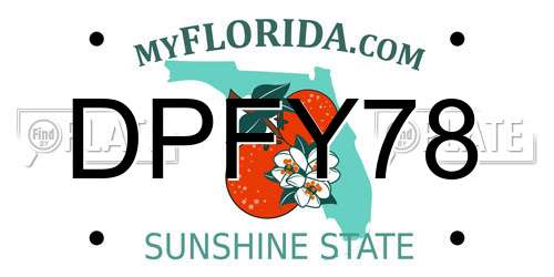 DPFY78 Florida License Plate