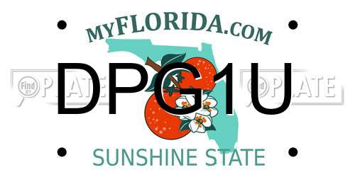 DPG1U Florida License Plate