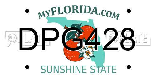 DPG428 Florida License Plate