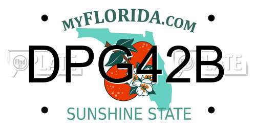 DPG42B Florida License Plate