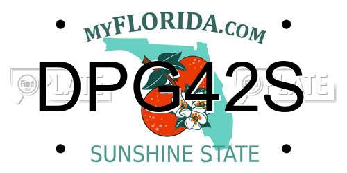 DPG42S Florida License Plate