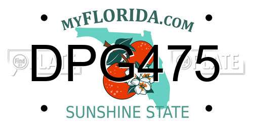 DPG475 Florida License Plate