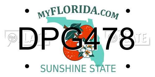 DPG478 Florida License Plate