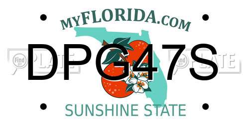 DPG47S Florida License Plate