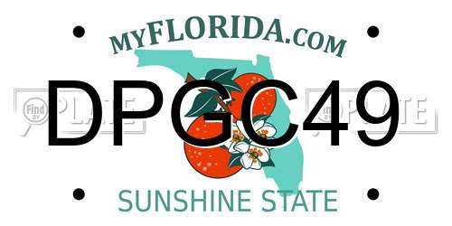 DPGC49 Florida License Plate