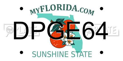 DPGE64 Florida License Plate