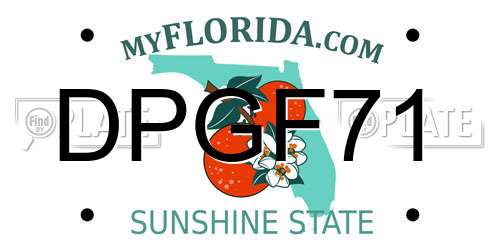 DPGF71 Florida License Plate
