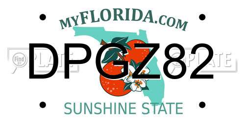 DPGZ82 Florida License Plate