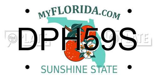 DPH59S Florida License Plate