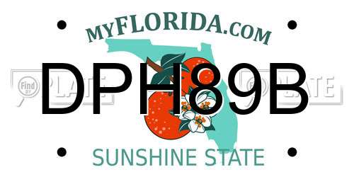 DPH89B Florida License Plate