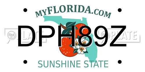 DPH89Z Florida License Plate