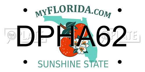 DPHA62 Florida License Plate
