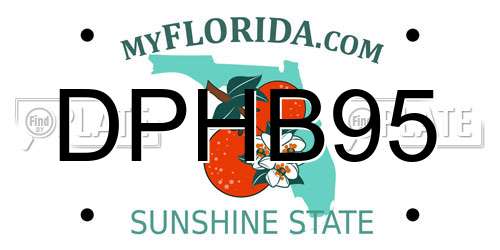 DPHB95 Florida License Plate
