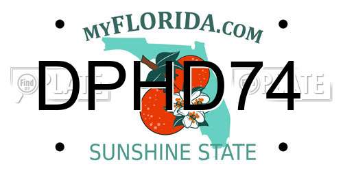 DPHD74 Florida License Plate