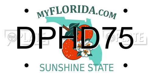 DPHD75 Florida License Plate