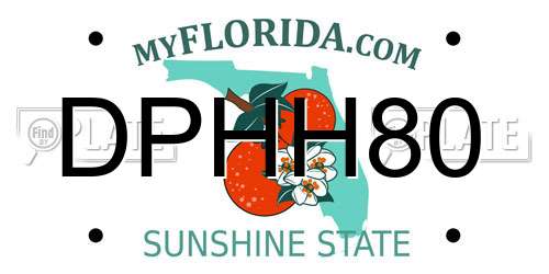 DPHH80 Florida License Plate