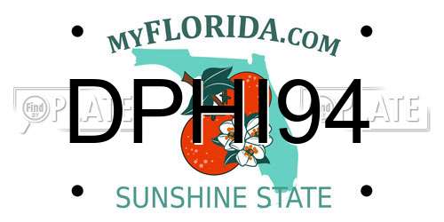 DPHI94 Florida License Plate