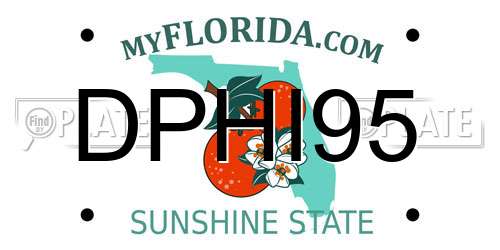 DPHI95 Florida License Plate