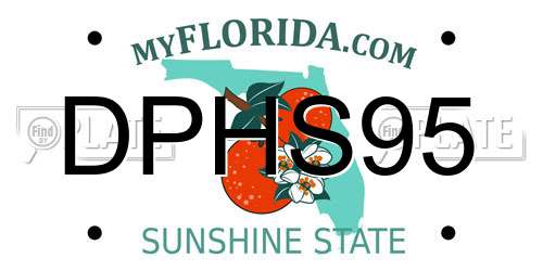 DPHS95 Florida License Plate