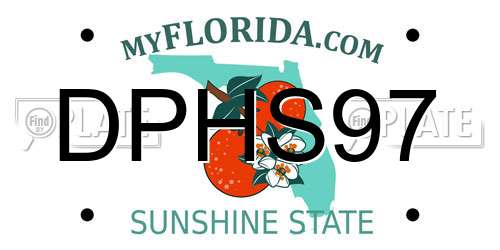 DPHS97 Florida License Plate
