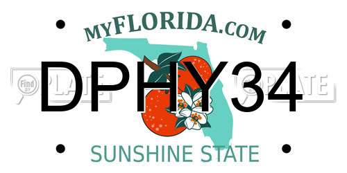 DPHY34 Florida License Plate