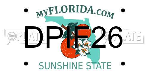 DPIF26 Florida License Plate